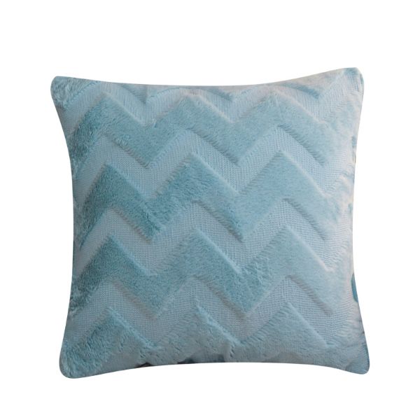 Picture of FLUFFY Embroidery Pillow Cushion with Inner Assorted (45cmx45cm) - Cushion 82406 (Blue)