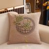Picture of ORIENTAL Style Chenille Jacquard Pillow Cushion with Inner Assorted - Cushion 93181 (Orange)
