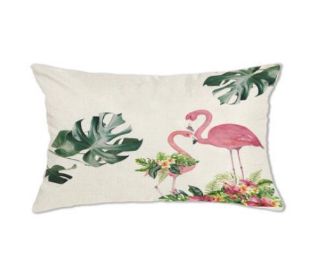 Picture of LUMBAR Throw Pillow Cushion with Inner Assorted (30cmx50cm) - Cushion 1719 (Flamingo)