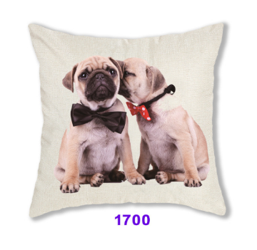Picture of SQUARE Linen Cushion with Inner Assorted - Cushion HJJ03 (Two Puppies)