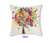 Picture of SQUARE Linen Cushion with Inner Assorted - Cushion 1956 (Red Tree)