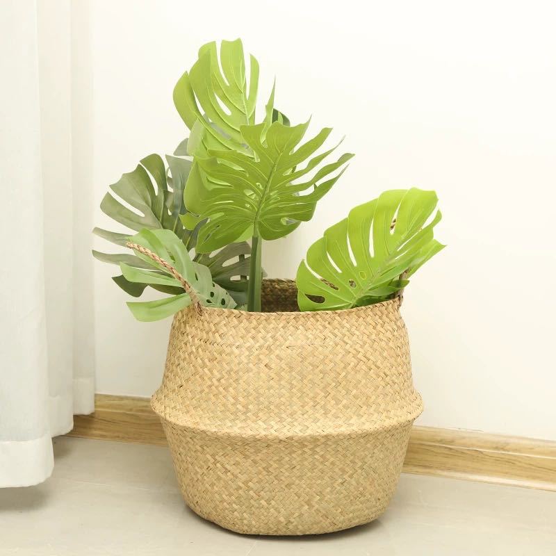 SEAGRASS Belly Basket/Floor Planter/Storage Belly Basket (Natural Colour) Large