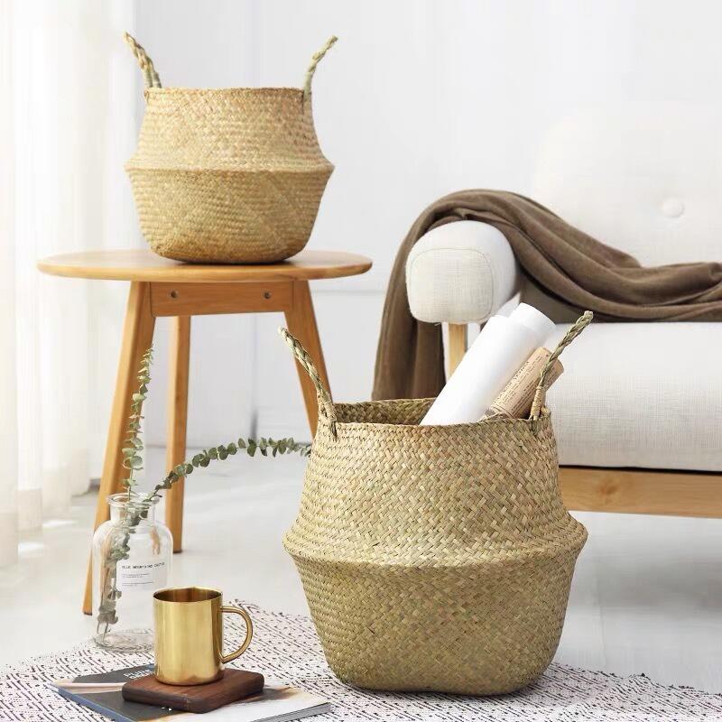 SEAGRASS Belly Basket/Floor Planter/Storage Belly Basket (Natural Colour) Extra Large