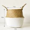 Picture of SEAGRASS Belly Basket/Floor Planter/Storage Belly Basket (White & Natural Two Tone) (Multiple Sizes)