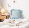 Picture of TASSEL Hand-Knitted Square Cushion with Inner - Sky Blue