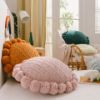 Picture of ROUND Hand-Knitted Tassel Cushion with Inner (Diameter 50cm) - Light Pink