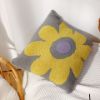 Picture of DAISY Floral Style Square Jacquard Cushion with Inner (45cmx45cm)