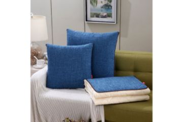 Picture of 2-in-1 Multifunction Throw Pillow & Cotton Blanket/Quilt - Large Size (Blue)