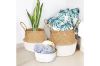 Picture of SEAGRASS Belly Basket/Floor Planter/Storage Belly Basket (White & Natural Two Tone) (Multiple Sizes)