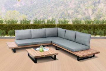Picture of BASTON Aluminum Frame Sectional Outdoor Sofa Set
