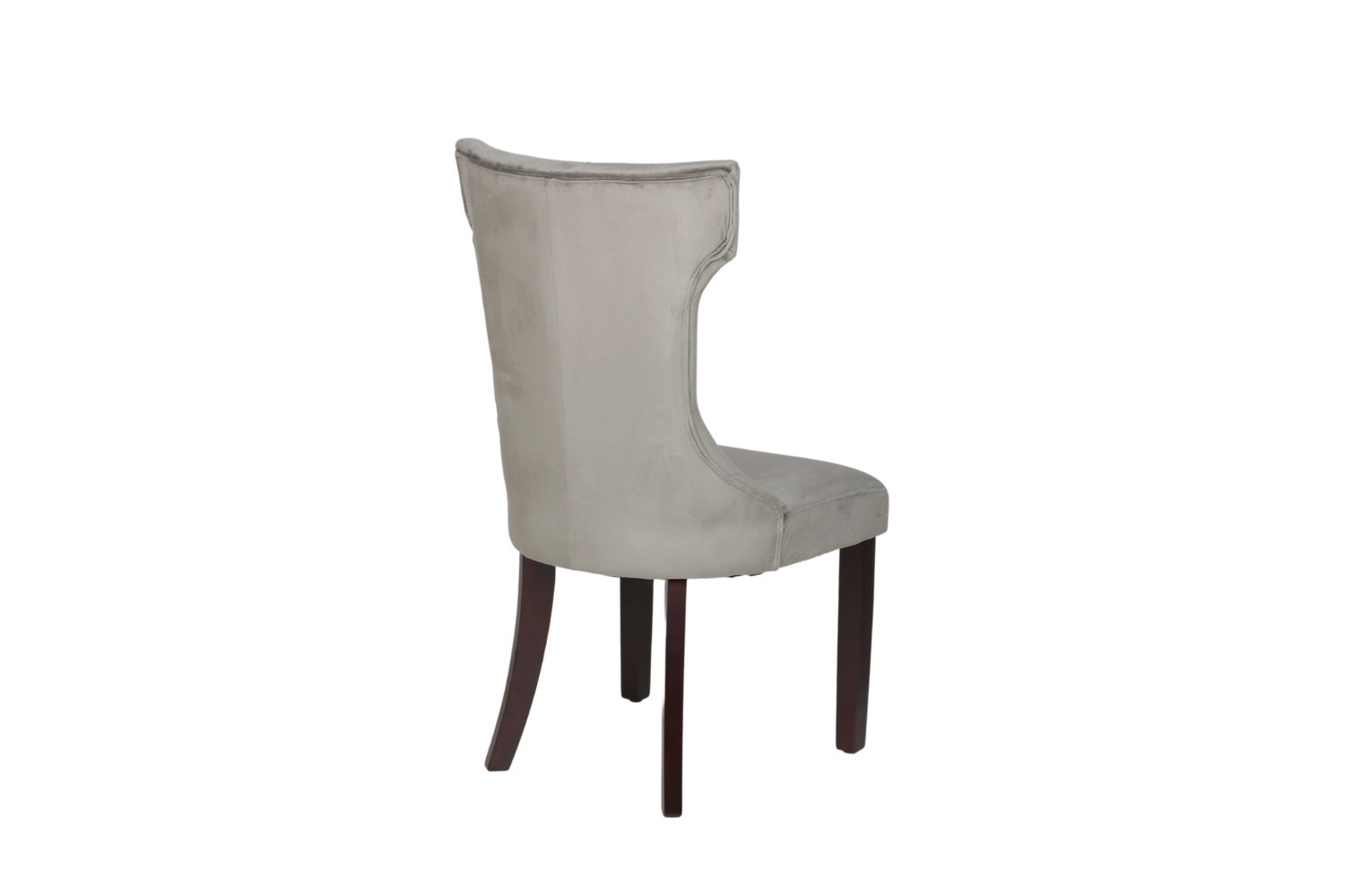 JORDAN Tufted Winged Back Dining Chair (Grey)