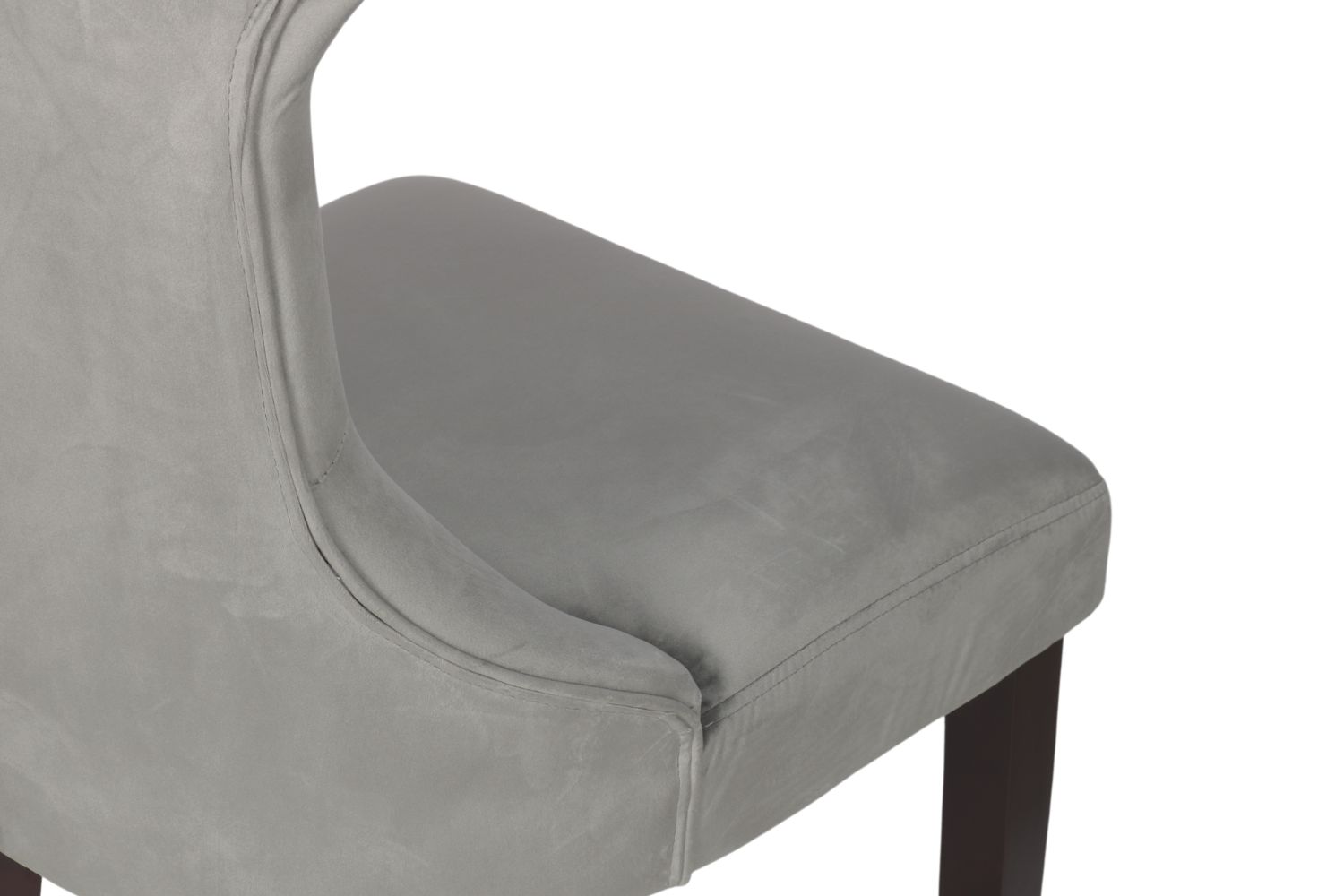 JORDAN Tufted Winged Back Dining Chair (Grey)