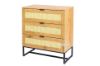 Picture of SAILOR 3 DRW Chest/Tallboy With Rattan (Oak Colour)