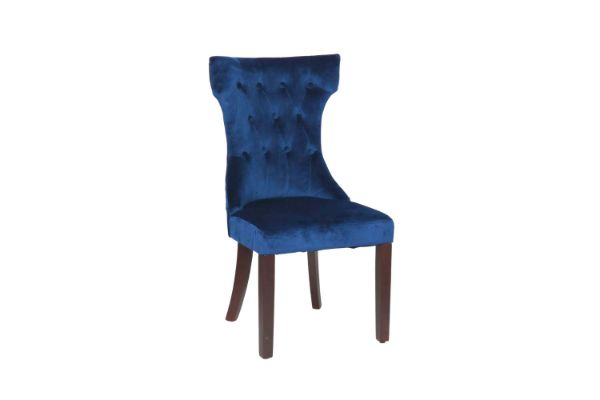 Picture of JORDAN Tufted Winged Back Dining Chair (Blue)