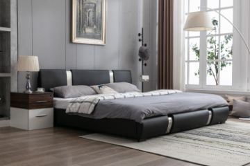 Picture of VANCOUVER Vinyl Bed Frame (Black) - Eastern King Size