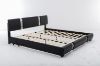 Picture of VANCOUVER Vinyl Bed Frame (Black) - Queen Size
