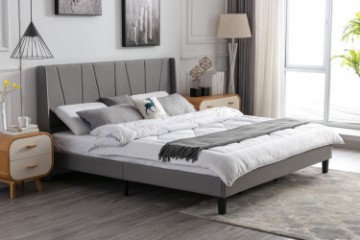 Picture of ALASKA Fabric Bed Frame in Queen Size (Grey)