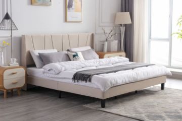 Picture of ALASKA Fabric Bed Frame in Double/Queen/Eastern King (Beige)