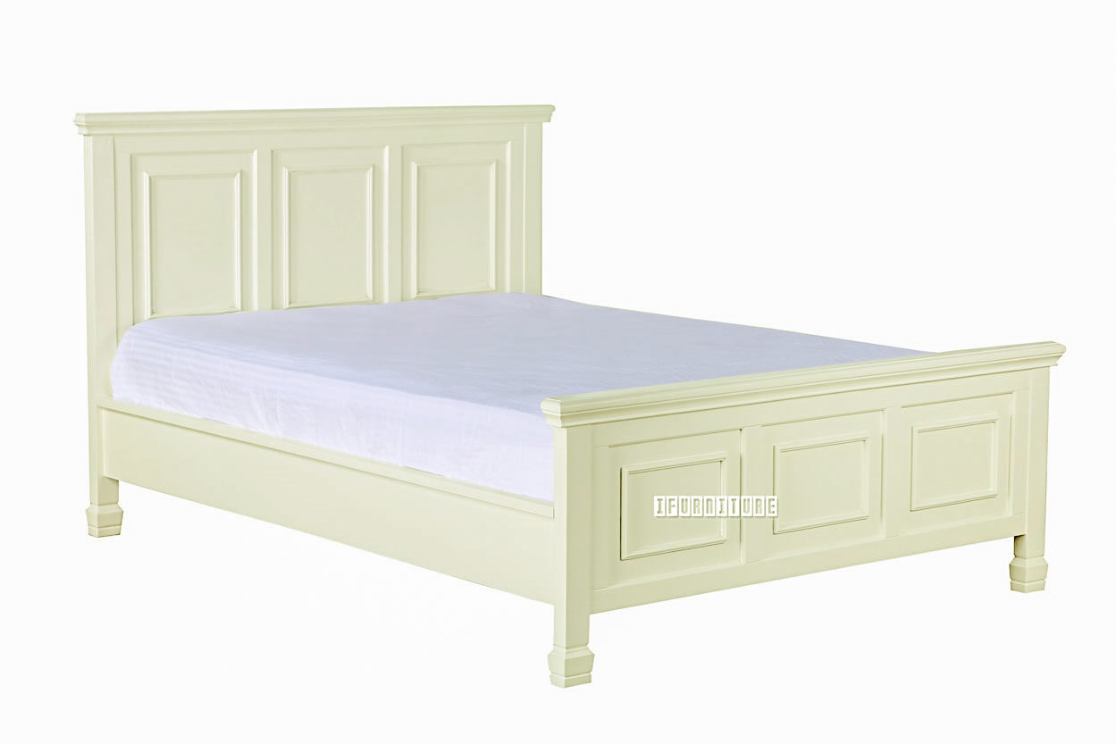 ELIZABETH Bed Frame in Queen/Super King Size (White Cream)