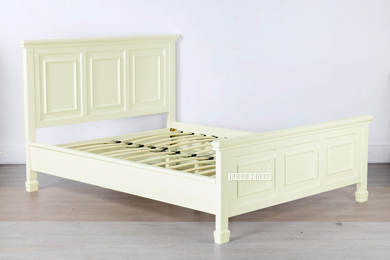 ELIZABETH Bed Frame in Queen/Super King Size (White Cream)