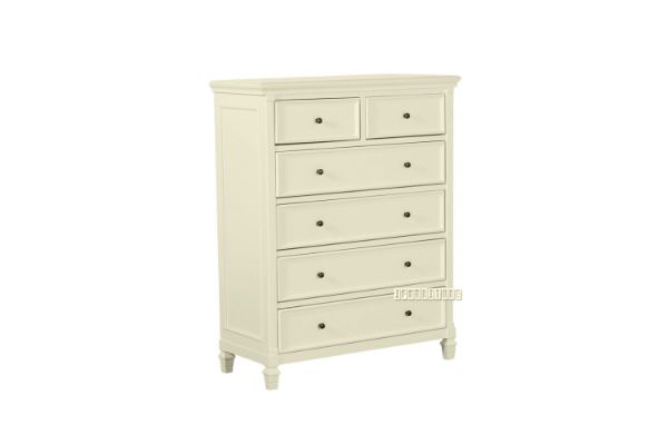 Picture of ELIZABETH 6-Drawer Tallboy (Cream)