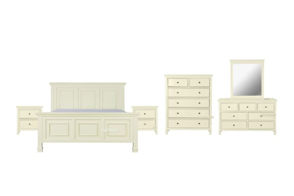 Picture of ELIZABETH 4PC/5PC/6PC Bedroom Set in Queen/Super King (Cream)