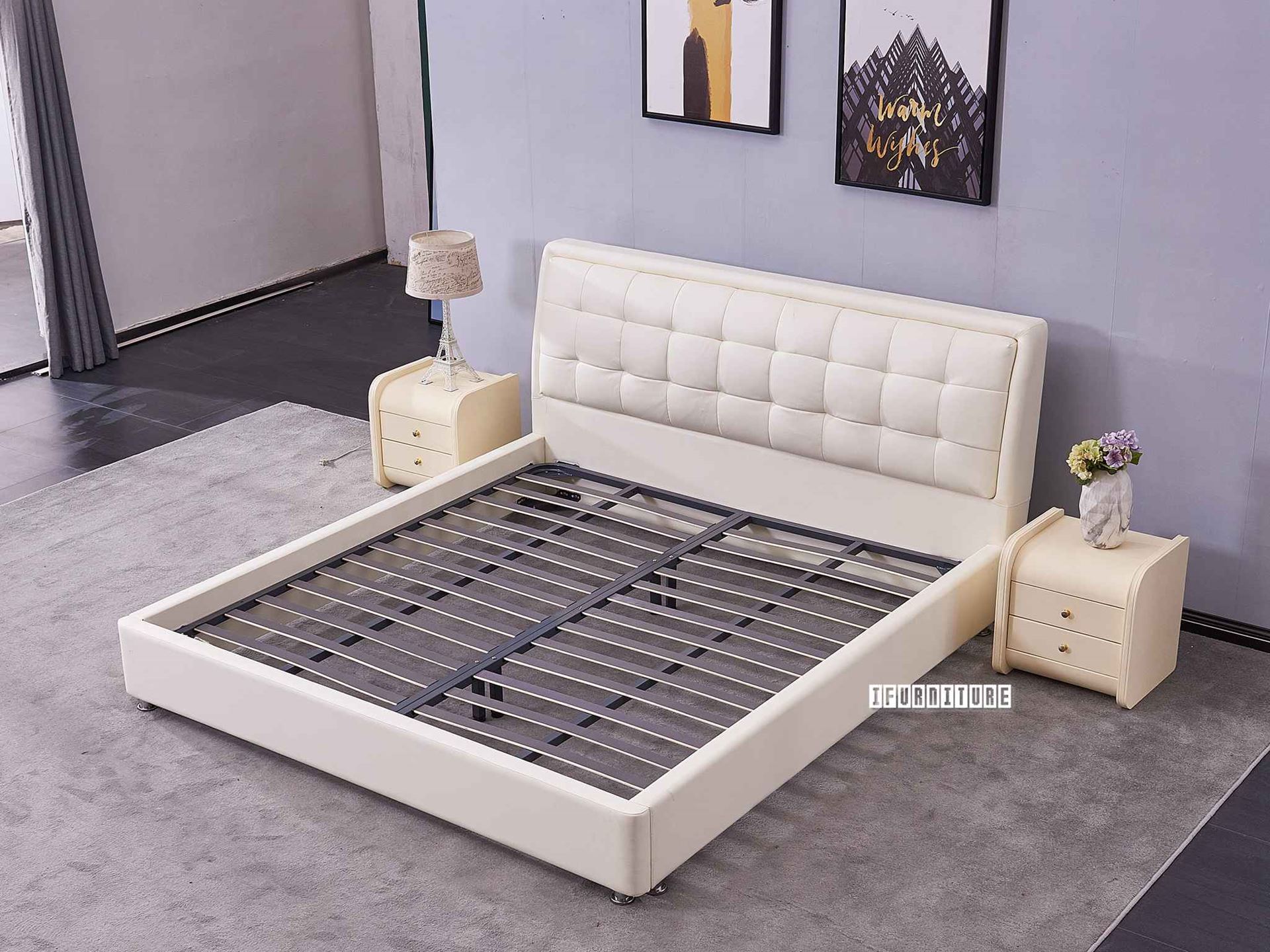 COCO Leather Bed Frame Super King