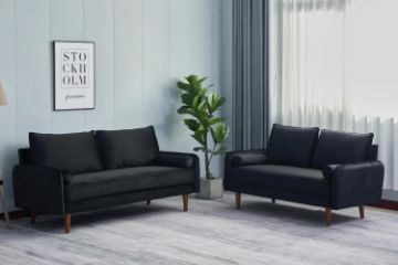 Picture of REYES 3/2 Seater Velvet Sofa Range (Black)