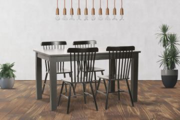 Picture of VICTOR 5PC/7PC Dining Set (Black)
