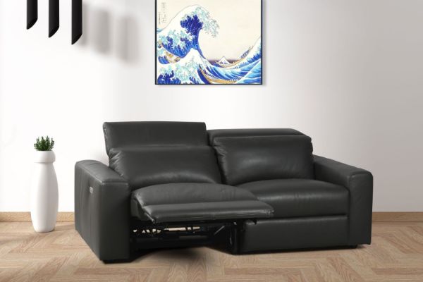 Genuine Leather Power Reclining Sofa