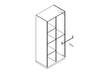 Picture of YORU 2-Door Wardrobe (Natural)