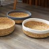 Picture of Jute Rope Bread basket/ Fruit basket *Natural & White  Two Tone - Small Dia 28