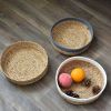 Picture of Jute Rope Bread basket/ Fruit basket *Natural & White  Two Tone - Small Dia 28