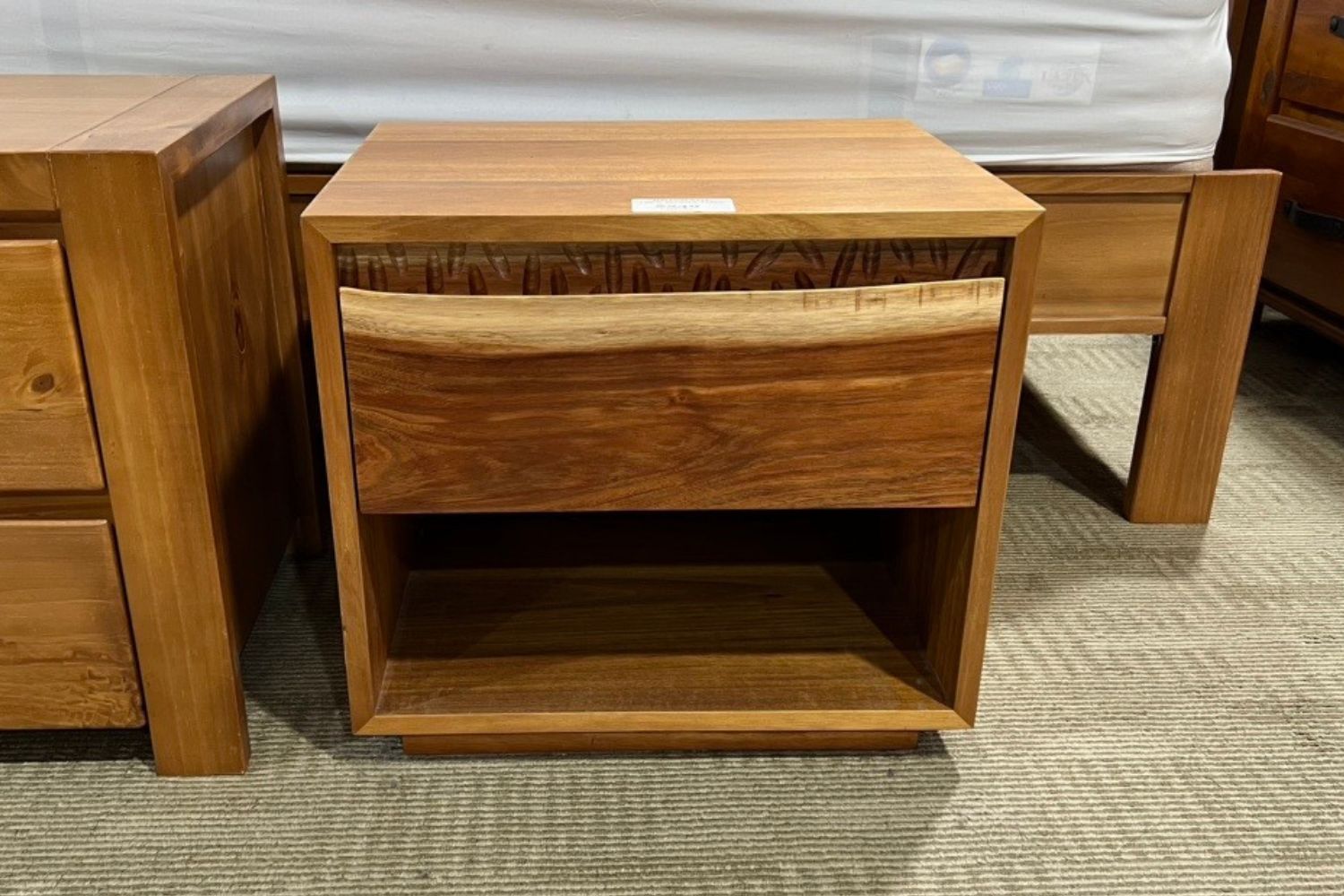 BRISBANE 1 DRW Bedside Table *Live Edge Australian Blackwood