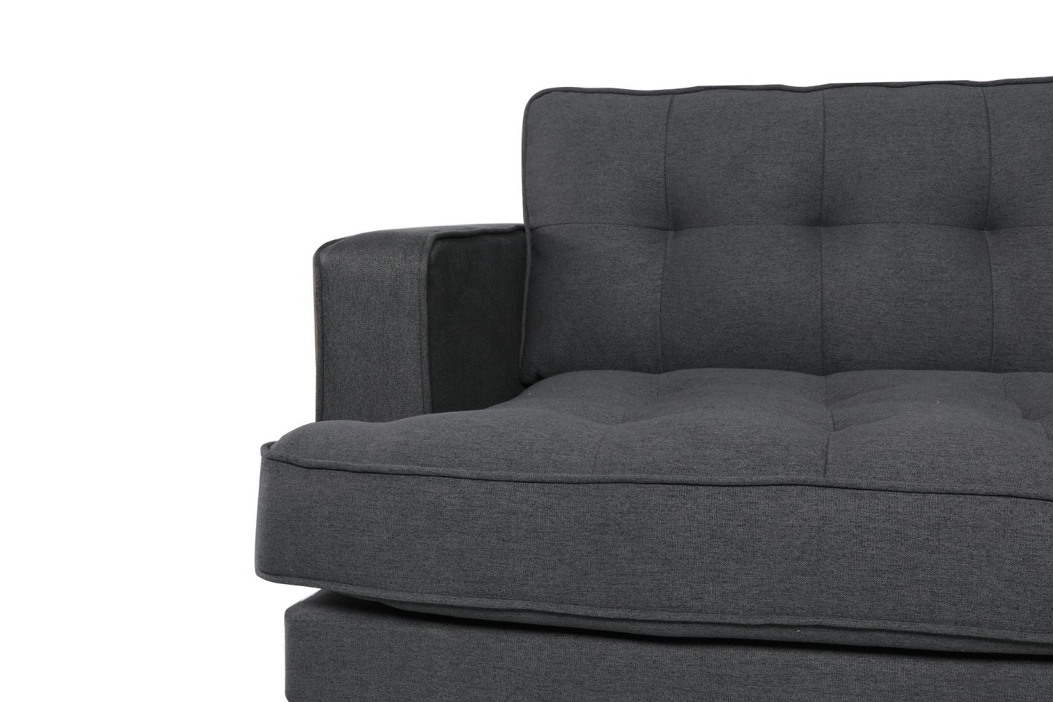 MADDOX Sectional Fabric Sofa (Grey)