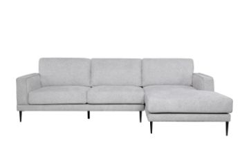 Picture of LONG ISLAND Sectional Fabric Sofa (Light Grey) - Facing Right