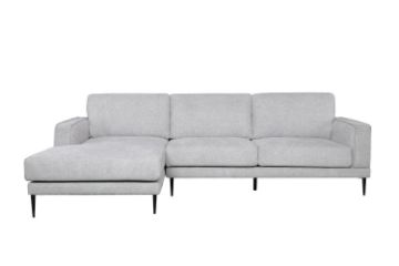 Picture of LONG ISLAND Sectional Fabric Sofa (Light Grey) - Facing Left