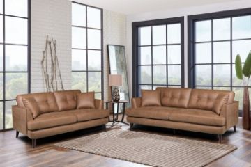 Picture of BARRET 3/2/1 Seater Air Leather Sofa (Brown)