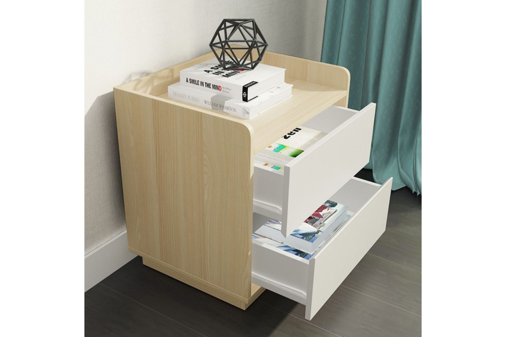 CELIA 2Drawer Bedside Table