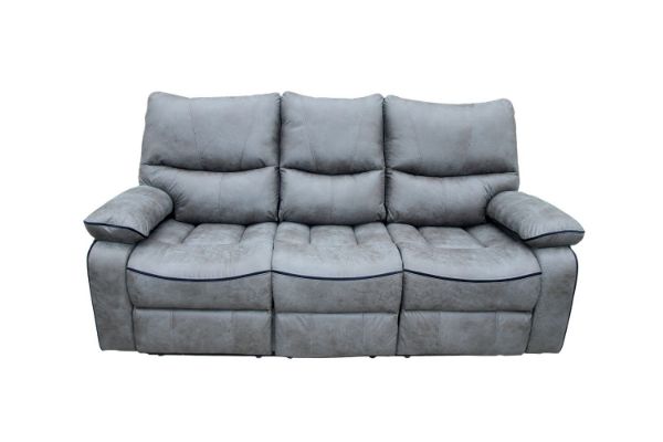 Picture of CARINA Air Leather Recliner Sofa (Grey) - 3RRC Seat