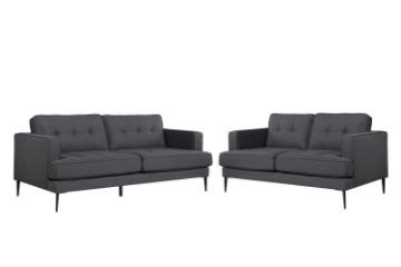 Picture of MADDOX 3+2+1 Fabric Sofa (Grey) - 3+2 Sofa Set