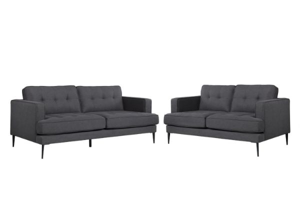 Picture of MADDOX 3+2+1 Fabric Sofa (Grey) - 3+2 Sofa Set