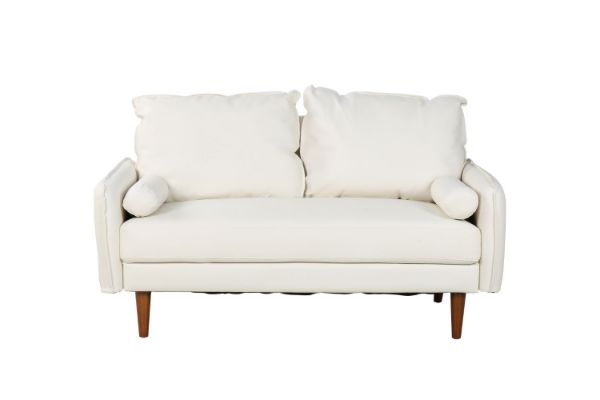 Picture of REYES 3+2 Faux Leather Sofa Range (White) - 2 Seater