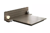 Picture of YORU Japanese Bed Base Set with Headboard (Dark Grey) - 2PC Set (Super King)
