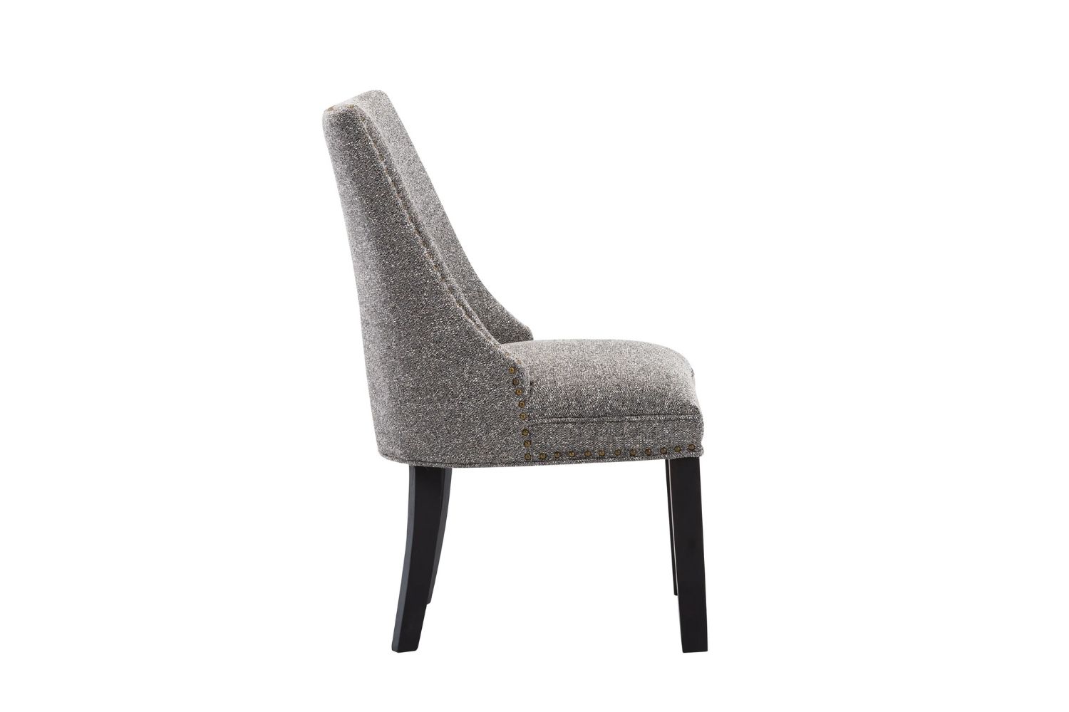 AMALA Light Beige Dining Chair (Black Legs)
