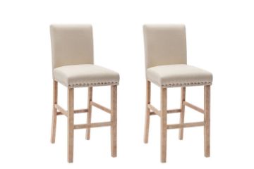 Picture of TEXAS Country Bar Chair (Beige) - Set of 2