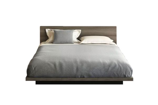 Picture of YORU Japanese Bed Base with Headboard in Queen/Super King Size (Dark Grey)