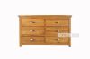 Picture of NOTTINGHAM Solid Oak 6-Drawer Dressing Table with Mirror