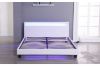 Picture of MOBBY Queen Size Air Leather Platform Bed Frame with LED Headboard (White)