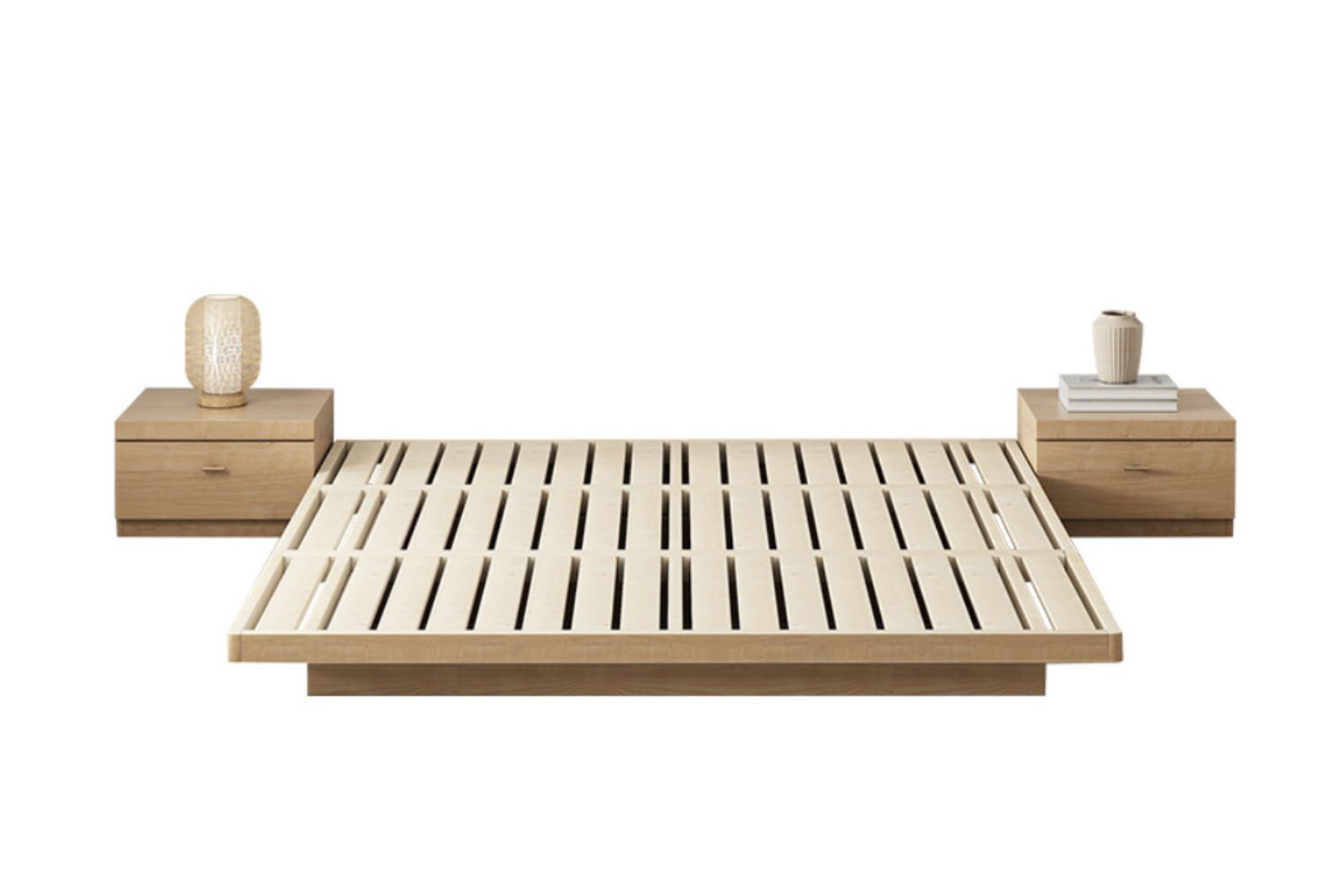 YORU Japanese Bed Base in Queen/Super King Size (Natural)